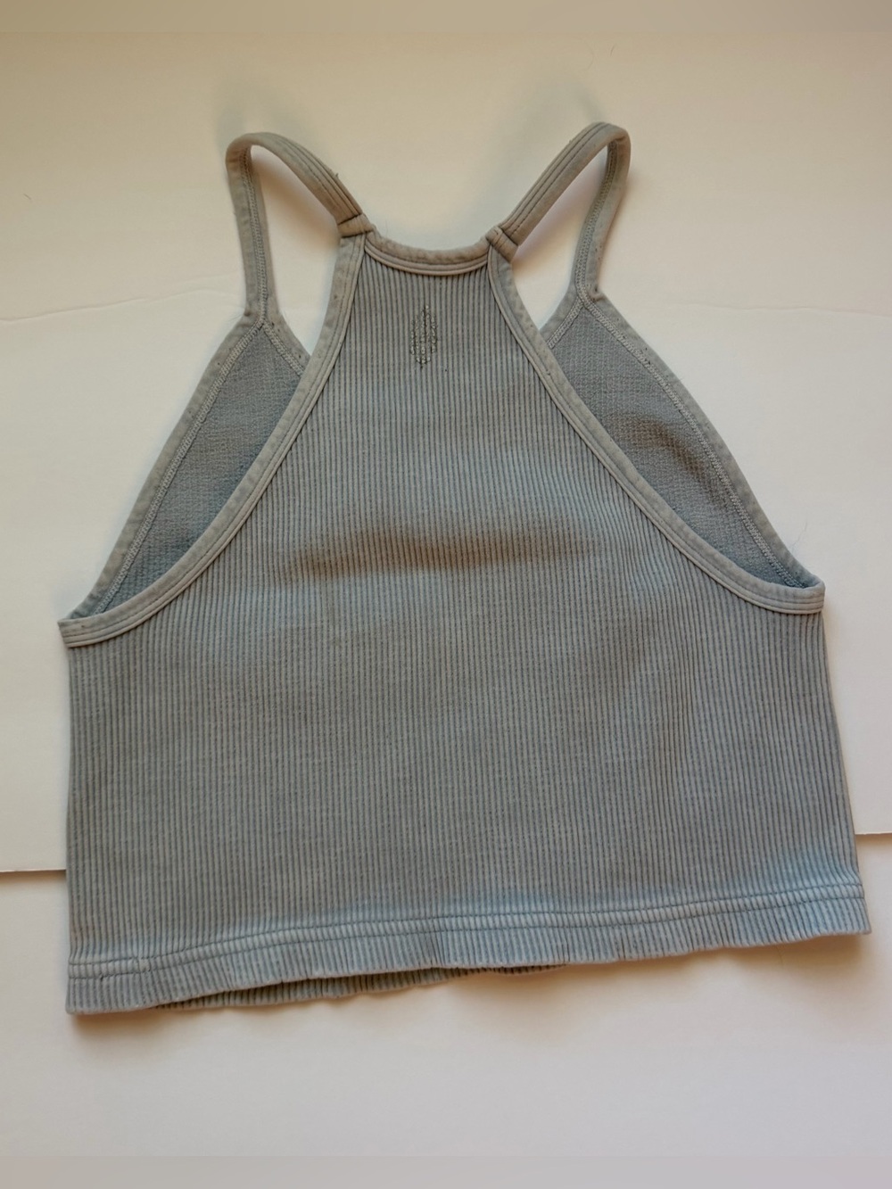 Free People Happiness Runs Crop Tank Light Blue Size M/L - Picture 2 of 4
